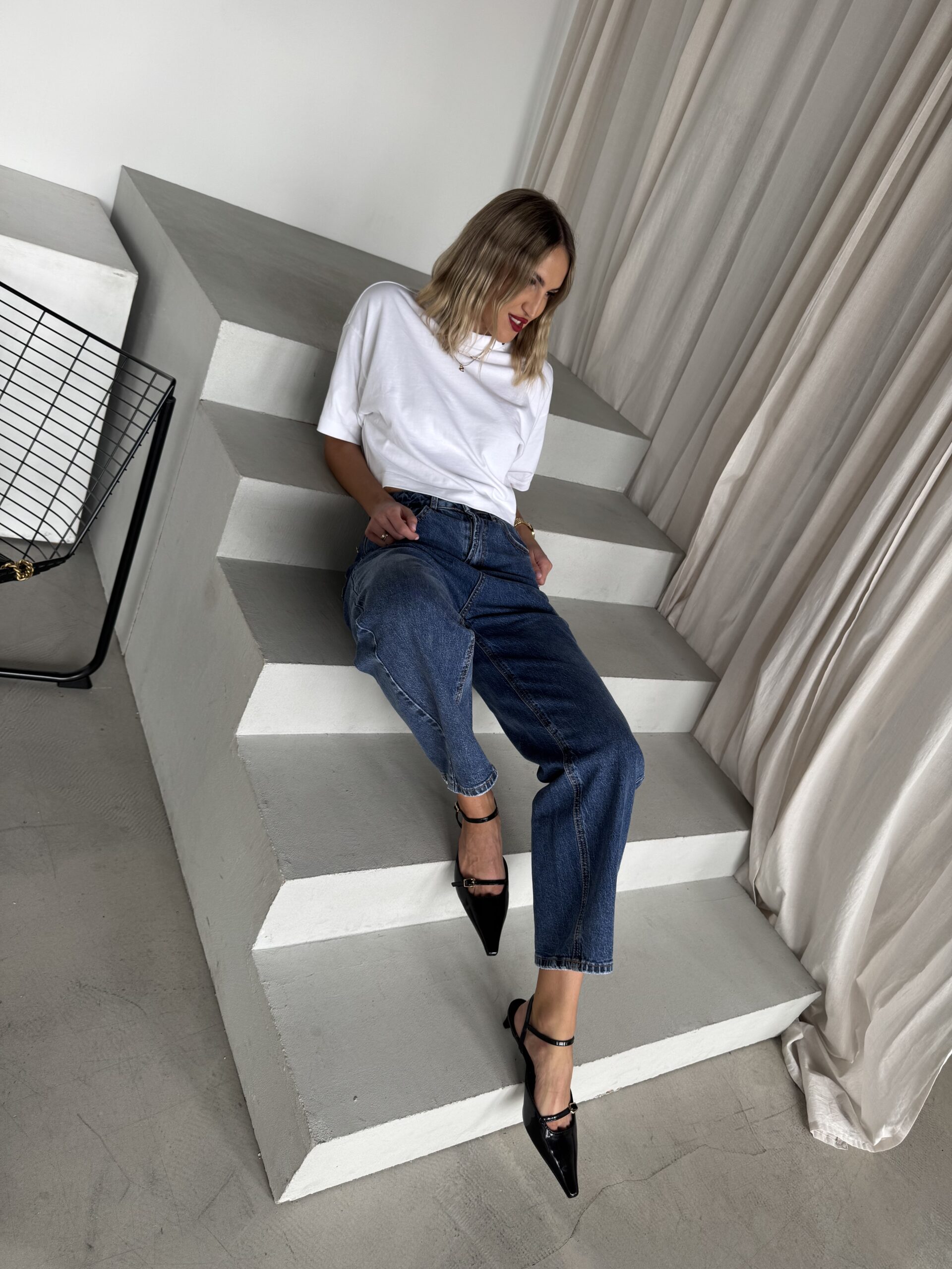 Spodnie jeans balloon fit - obrazek 2
